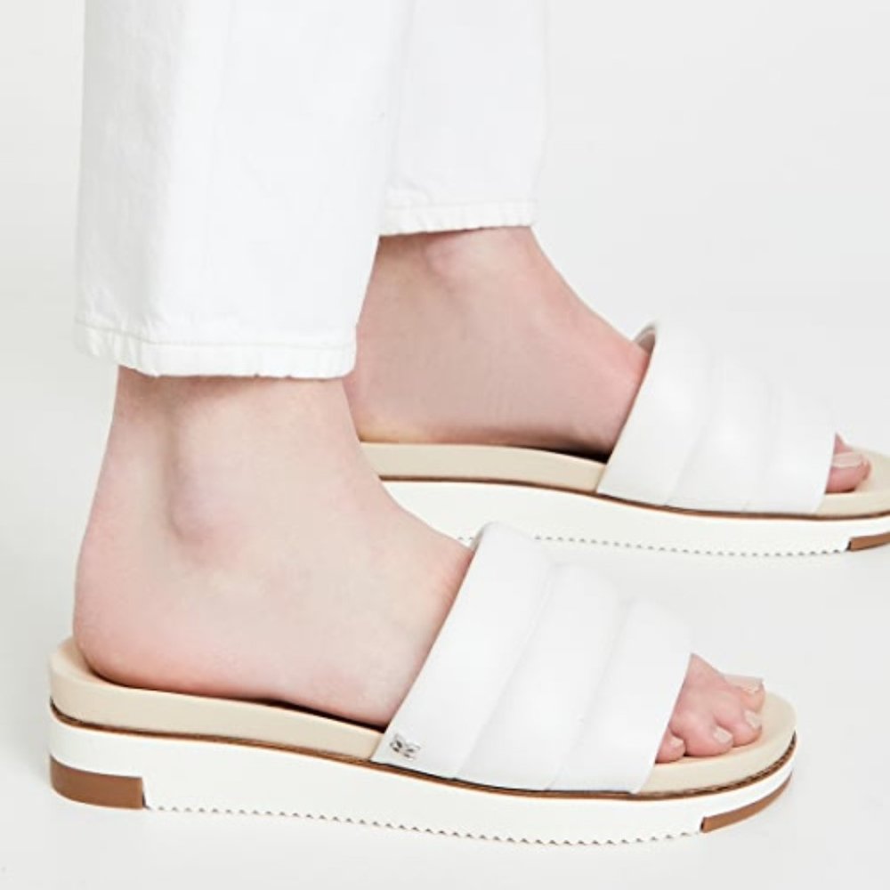 Sam Edelman Annalisa Padded Strap Slide Sandal White